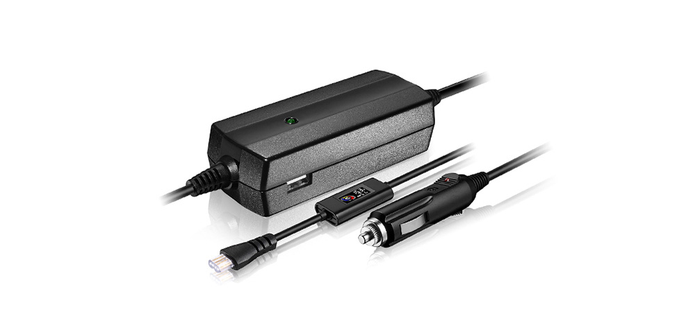 90W Universal Laptop DC Adapter With USB/LCD (B)